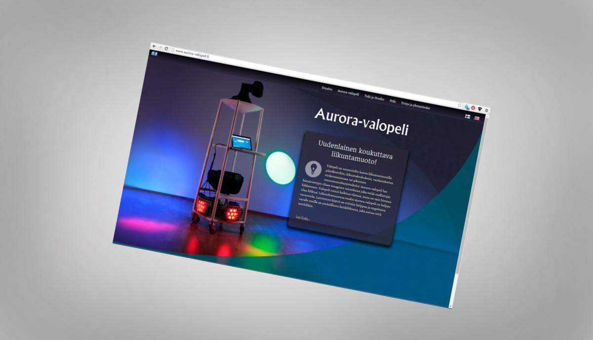 Aurora-valopeli website